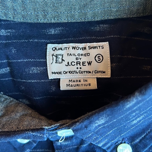 Tailored by J.Crew, navy shirt with print, size S - Picture 3 of 6